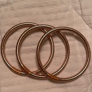 BUDHAGIRL ROSE GOLD ALL WEATHER BANGLES® (AWB®) - SERENITY PRAYER